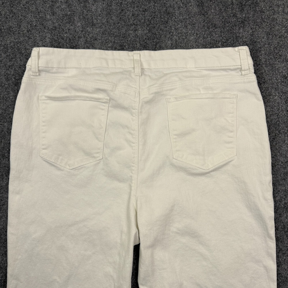 Chico's Womens Perfect Stretch Girlfriend Slim Leg Ankle Jeans US Size 16 White - Picture 8 of 13